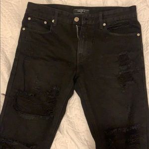 Forever 21 Black distressed jeans